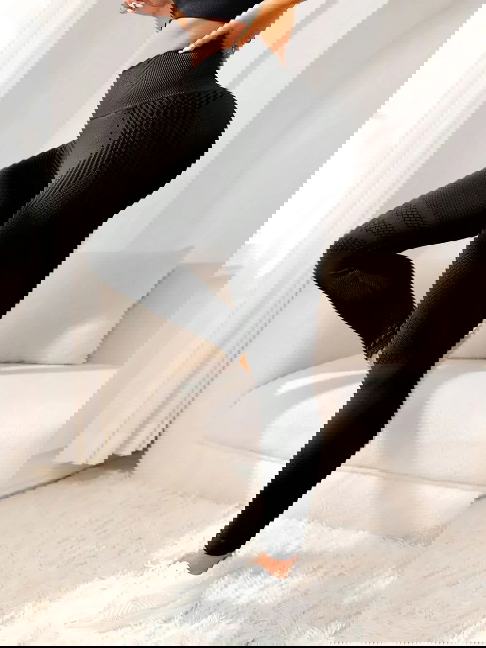Sports Pants With Sexy Lines Lifting Buttocks Sports Tight Pants Women's High Waisted Elastic Fitness Pants Running Yoga Pants - Slobuy