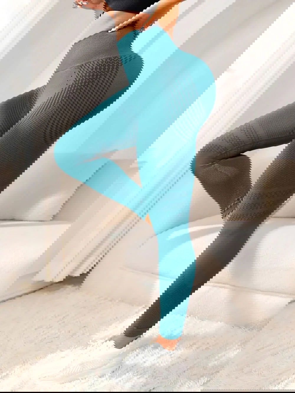 Sports Pants With Sexy Lines Lifting Buttocks Sports Tight Pants Women's High Waisted Elastic Fitness Pants Running Yoga Pants - Slobuy