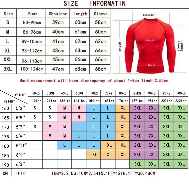 Sports Top Quick Dry Men's Compression Shirt Long Sleeve Second Skin Gym Workout Short Fitness Running T-Shirt Men Wear - Slobuy
