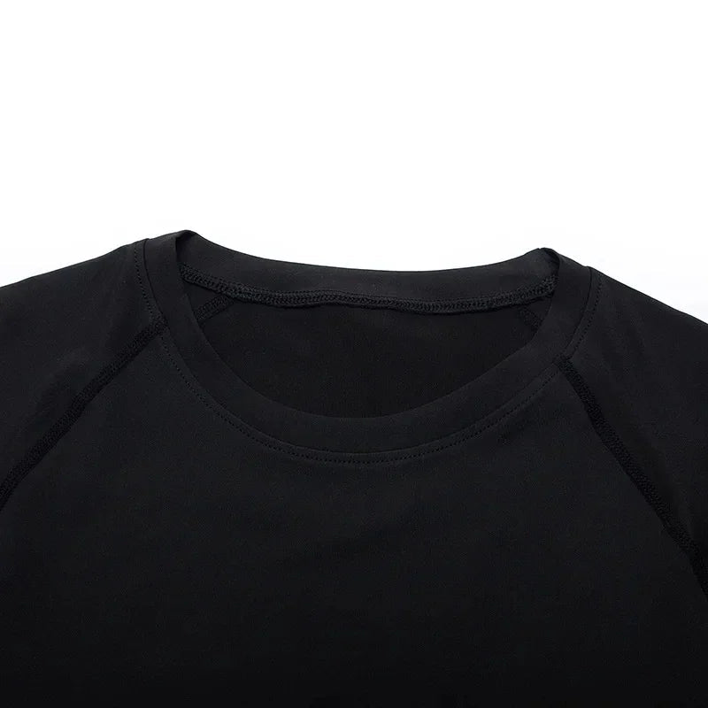 Sports Top Quick Dry Men's Compression Shirt Long Sleeve Second Skin Gym Workout Short Fitness Running T-Shirt Men Wear - Slobuy