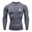 Sports Top Quick Dry Men's Compression Shirt Long Sleeve Second Skin Gym Workout Short Fitness Running T-Shirt Men Wear - Slobuy