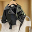 Spring Autumn Boys Leather Jackets For 2-8 Years 2023 New Classics Handsome Baby Boy Pu Outerwear Kids Clothing Zipper Fly Coats - Slobuy