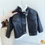 Spring Autumn Boys Leather Jackets For 2-8 Years 2023 New Classics Handsome Baby Boy Pu Outerwear Kids Clothing Zipper Fly Coats - Slobuy