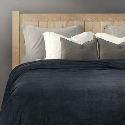 Spring Winter Winter Flannel Blanket Fluffy Warm Soft Sofa Cover Bedspread Solid Blue Black Coral Fleece Plush Blankets For Beds - Slobuy