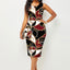 Spring and Summer New Fashion Women's Sleeveless Wrapped Hip Print Dress Women's Clothing - Slobuy