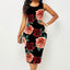 Spring and Summer New Fashion Women's Sleeveless Wrapped Hip Print Dress Women's Clothing - Slobuy