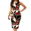 Spring and Summer New Fashion Women's Sleeveless Wrapped Hip Print Dress Women's Clothing - Slobuy