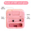 Square Analog Display Home Decor Bedroom Night Light Alarm Clock Daily Non Ticking Battery Operated Alarm Clock Small Night Lamp - Slobuy