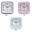 Square Analog Display Home Decor Bedroom Night Light Alarm Clock Daily Non Ticking Battery Operated Alarm Clock Small Night Lamp - Slobuy