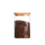 Square Glass Storage Jars with Bamboo Lid for Coffee Beans Grains Noodles food Storage Containers  Kitchen Organizers Storage - Slobuy