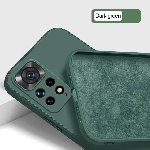 Square Liquid Silicone Phone Case For Xiaomi Redmi Note 10 12C 11 10S 11S 9 11i 12 10T 11T Poco F3 X3 M4 Pro Lite 5G Nfc Cover - Slobuy
