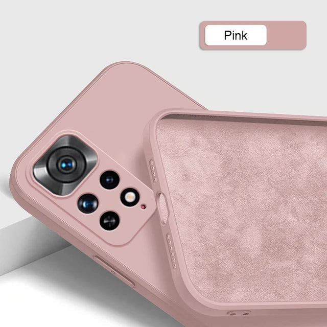 Square Liquid Silicone Phone Case For Xiaomi Redmi Note 10 12C 11 10S 11S 9 11i 12 10T 11T Poco F3 X3 M4 Pro Lite 5G Nfc Cover - Slobuy