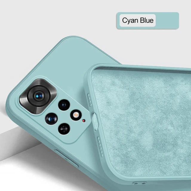 Square Liquid Silicone Phone Case For Xiaomi Redmi Note 10 12C 11 10S 11S 9 11i 12 10T 11T Poco F3 X3 M4 Pro Lite 5G Nfc Cover - Slobuy