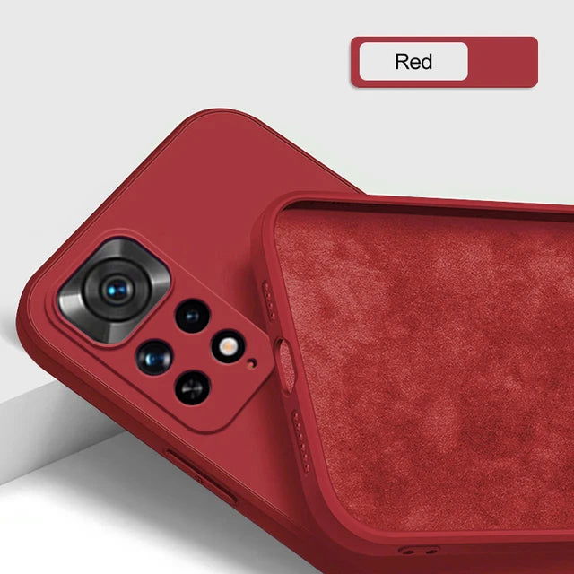 Square Liquid Silicone Phone Case For Xiaomi Redmi Note 10 12C 11 10S 11S 9 11i 12 10T 11T Poco F3 X3 M4 Pro Lite 5G Nfc Cover - Slobuy