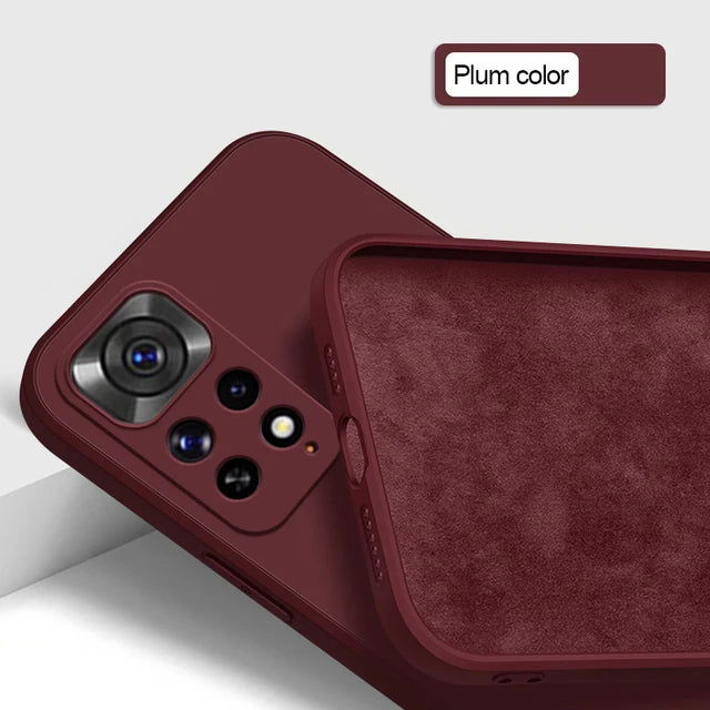 Square Liquid Silicone Phone Case For Xiaomi Redmi Note 10 12C 11 10S 11S 9 11i 12 10T 11T Poco F3 X3 M4 Pro Lite 5G Nfc Cover - Slobuy