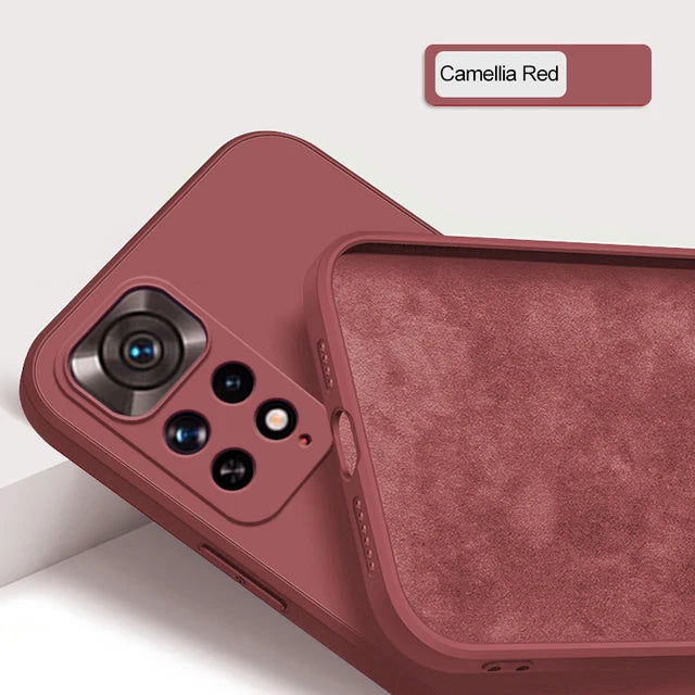 Square Liquid Silicone Phone Case For Xiaomi Redmi Note 10 12C 11 10S 11S 9 11i 12 10T 11T Poco F3 X3 M4 Pro Lite 5G Nfc Cover - Slobuy