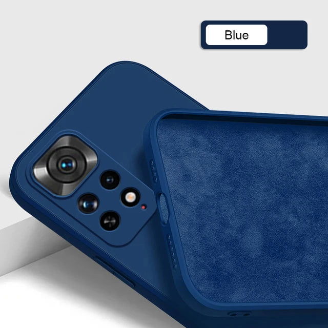 Square Liquid Silicone Phone Case For Xiaomi Redmi Note 10 12C 11 10S 11S 9 11i 12 10T 11T Poco F3 X3 M4 Pro Lite 5G Nfc Cover - Slobuy
