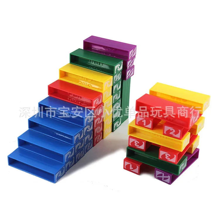 Stacko UNO Card Board Games Family Entertainment Poker Party Early Education Puzzle Stackoed Toys Playing Cards Birthday Gift - Slobuy