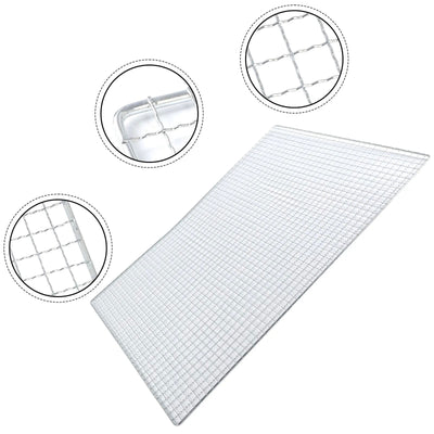 Stainless Steel BBQ Grate Mesh Net Grill Grate Grid For Camping, Field Trips, Wood Burning, Picnics Barbecue Tools - Slobuy