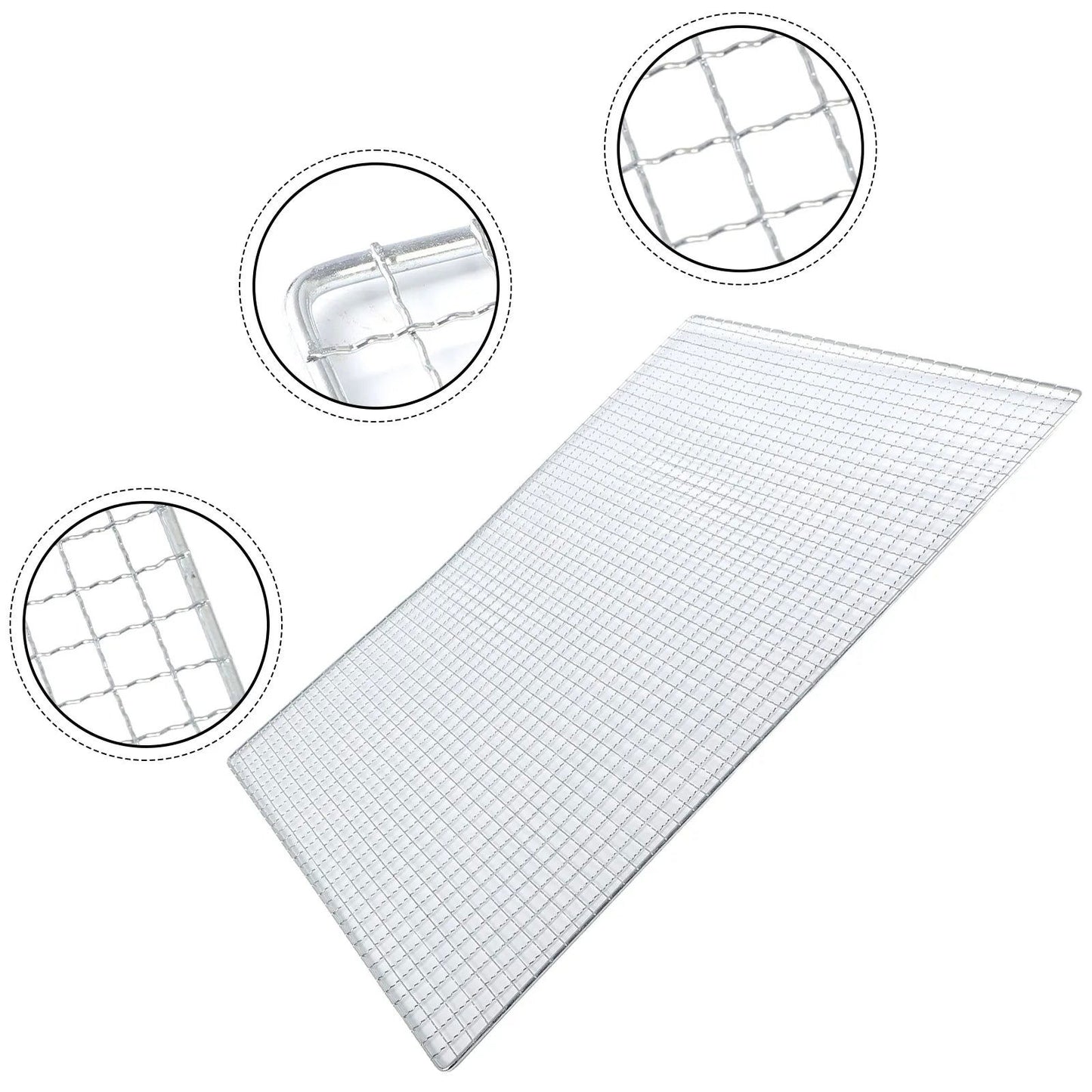 Stainless Steel BBQ Grate Mesh Net Grill Grate Grid For Camping, Field Trips, Wood Burning, Picnics Barbecue Tools - Slobuy