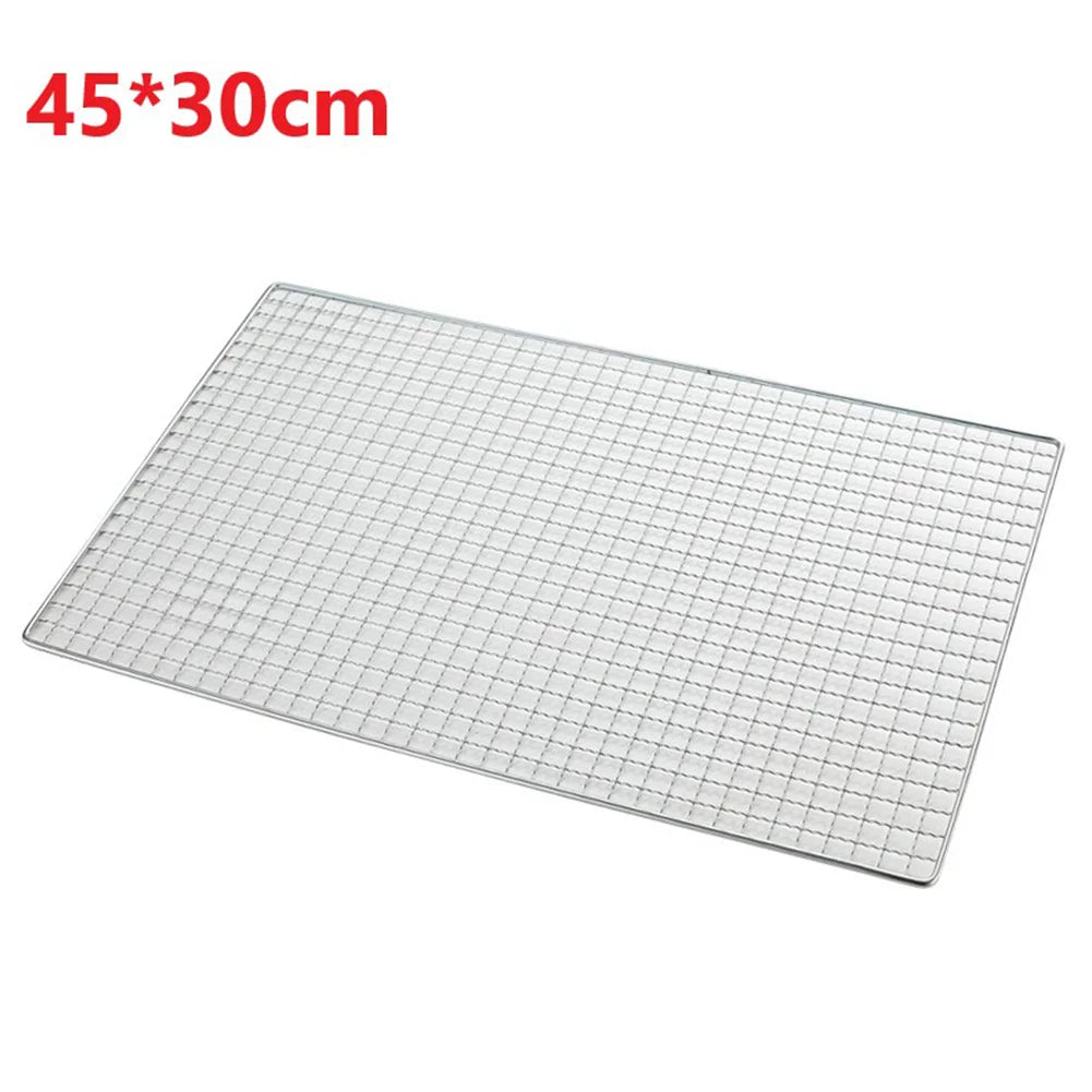 Stainless Steel BBQ Grate Mesh Net Grill Grate Grid For Camping, Field Trips, Wood Burning, Picnics Barbecue Tools - Slobuy