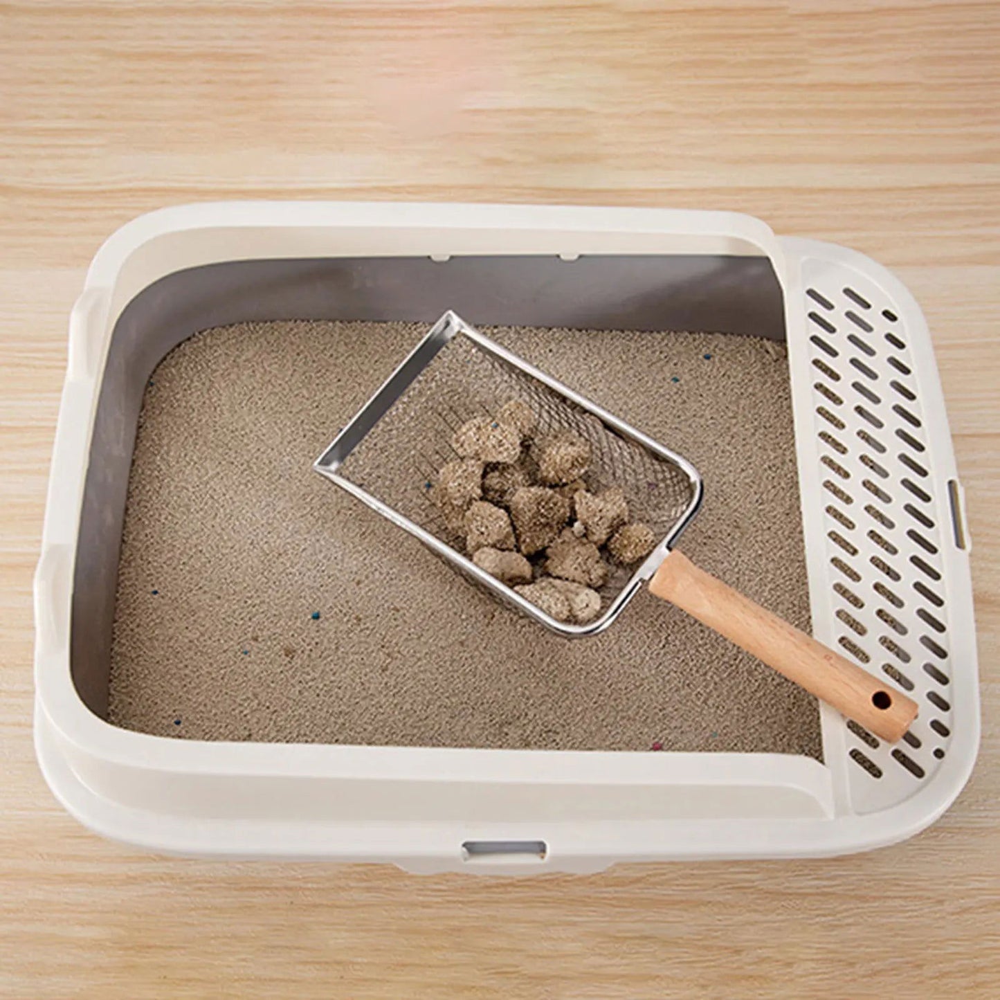 Stainless Steel Cat Litter Shovel Durable Litter Scooper Pets Supplies for Lizards Kitten Kitty Dogs Waste Instant Cleaning Tool - Slobuy