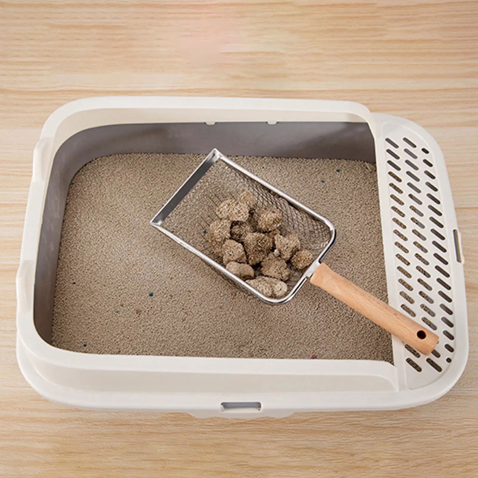 Stainless Steel Cat Litter Shovel Durable Litter Scooper Pets Supplies for Lizards Kitten Kitty Dogs Waste Instant Cleaning Tool - Slobuy