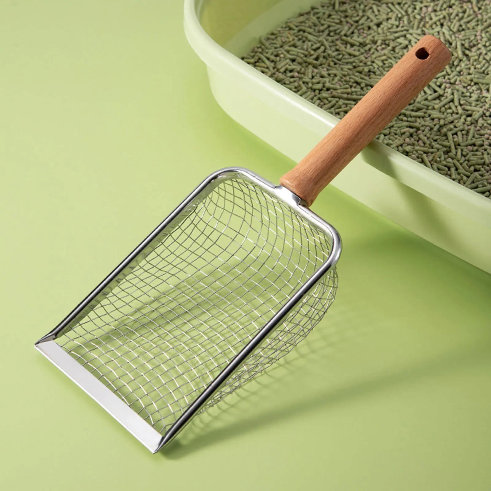 Stainless Steel Cat Litter Shovel Durable Litter Scooper Pets Supplies for Lizards Kitten Kitty Dogs Waste Instant Cleaning Tool - Slobuy