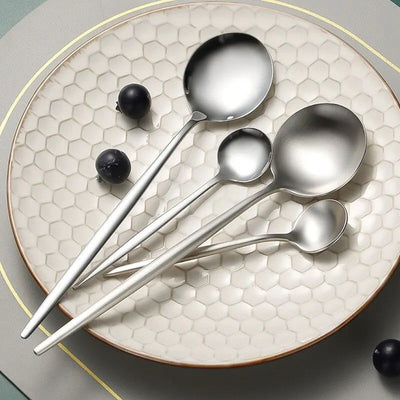 Stainless Steel Cutlery Set Portugal Steak Knife Fork Spoon Four Main Pieces Hotel Western Food Tableware Set - Slobuy