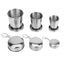 Stainless Steel Folding Cup Portable Water Drinking Cup Retractable Telescopic Collapsible Cups For Outdoor Travel With Keychain - Slobuy