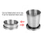 Stainless Steel Folding Cup Portable Water Drinking Cup Retractable Telescopic Collapsible Cups For Outdoor Travel With Keychain - Slobuy