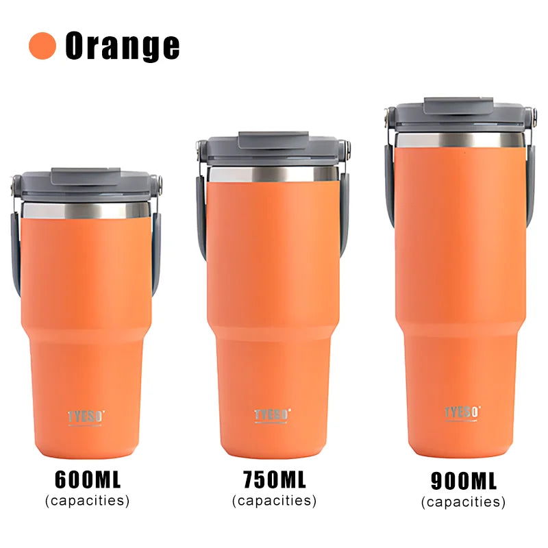 Stainless Steel Thermos Bottle Tyeso Coffee Cup Portable Insulation Cold And Hot Travel Fitness Mug Leakproof Vacuum Flask - Slobuy