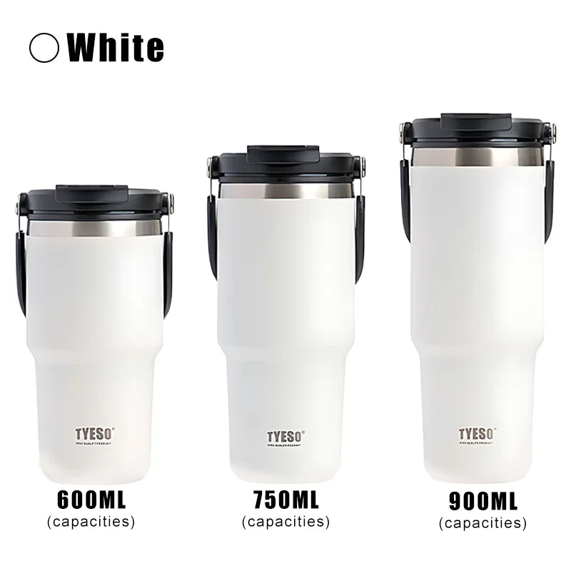 Stainless Steel Thermos Bottle Tyeso Coffee Cup Portable Insulation Cold And Hot Travel Fitness Mug Leakproof Vacuum Flask - Slobuy