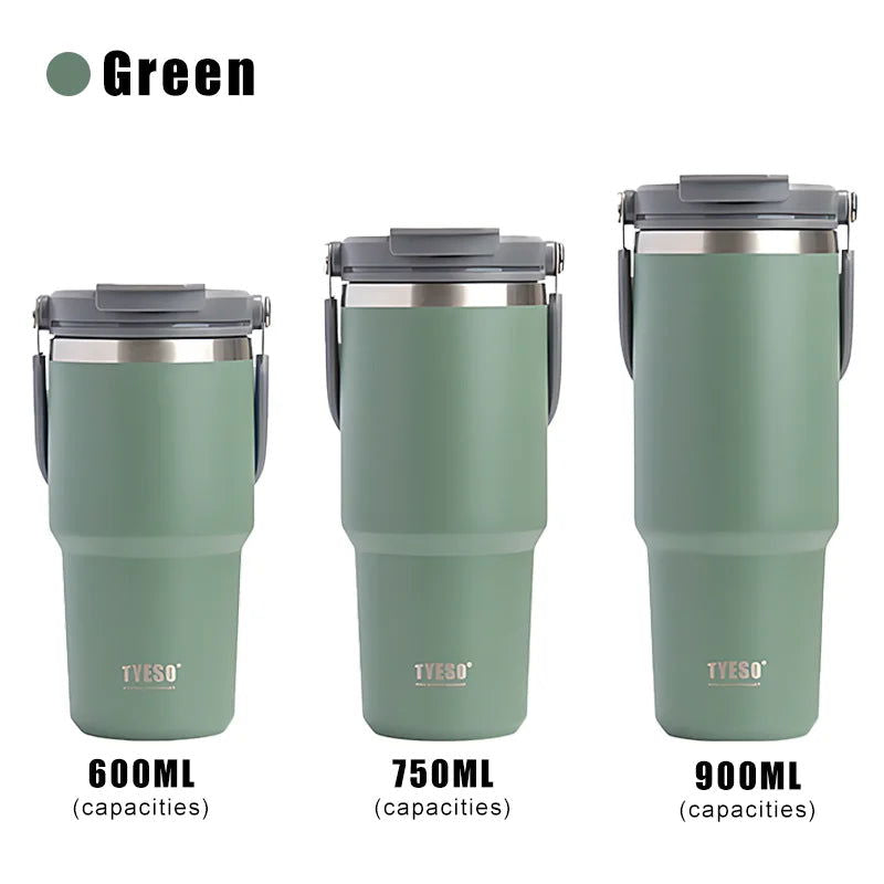 Stainless Steel Thermos Bottle Tyeso Coffee Cup Portable Insulation Cold And Hot Travel Fitness Mug Leakproof Vacuum Flask - Slobuy