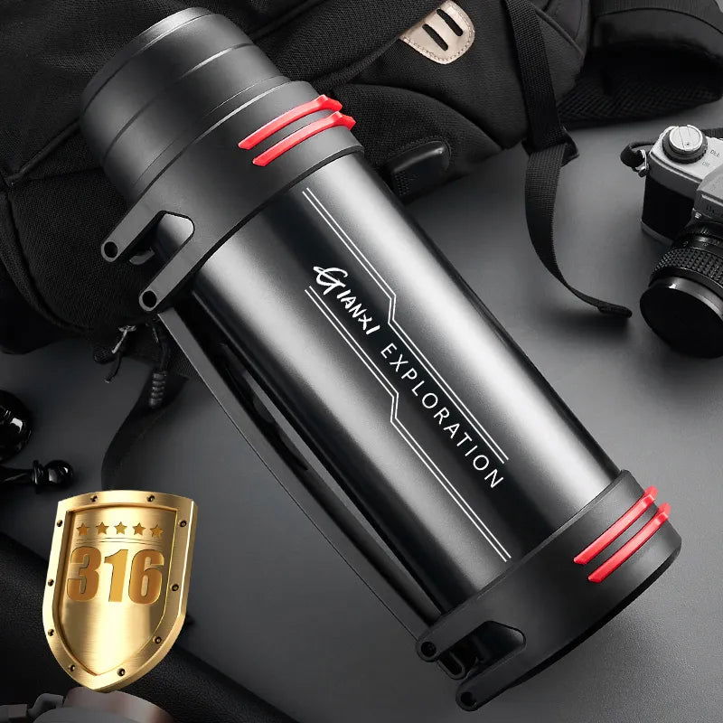 Stainless Steel Thermos Bottle Vacuum Large capacity Flasks Water Bottle Insulated Water Outdoor travel Bottle Cup Keeping Warm - Slobuy