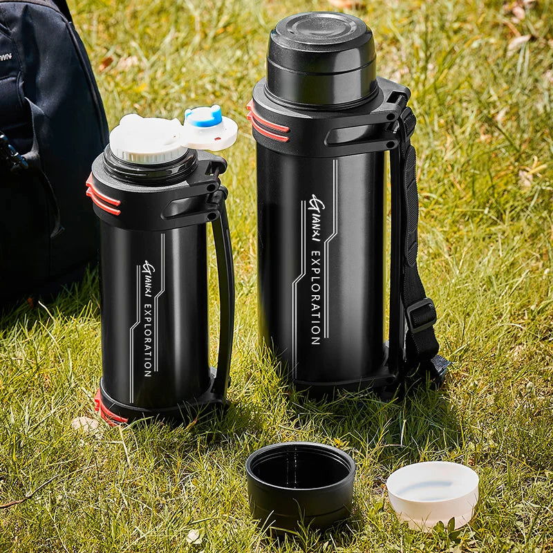 Stainless Steel Thermos Bottle Vacuum Large capacity Flasks Water Bottle Insulated Water Outdoor travel Bottle Cup Keeping Warm - Slobuy