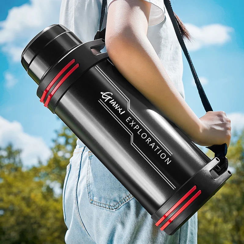 Stainless Steel Thermos Bottle Vacuum Large capacity Flasks Water Bottle Insulated Water Outdoor travel Bottle Cup Keeping Warm - Slobuy