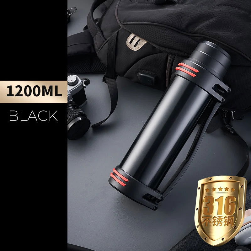 Stainless Steel Thermos Bottle Vacuum Large capacity Flasks Water Bottle Insulated Water Outdoor travel Bottle Cup Keeping Warm - Slobuy