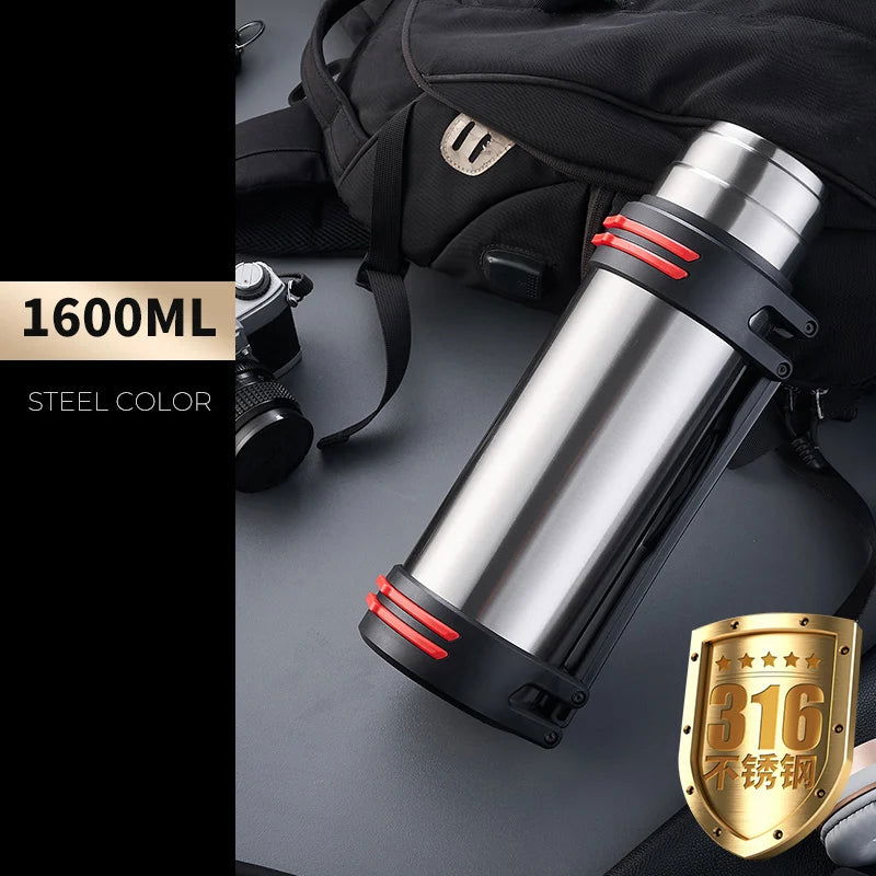 Stainless Steel Thermos Bottle Vacuum Large capacity Flasks Water Bottle Insulated Water Outdoor travel Bottle Cup Keeping Warm - Slobuy