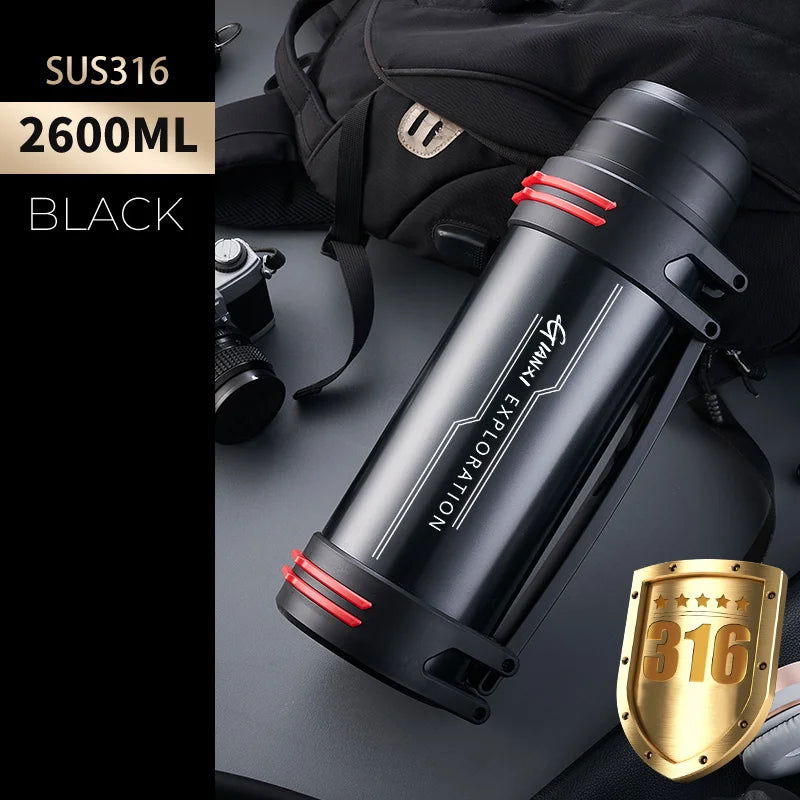 Stainless Steel Thermos Bottle Vacuum Large capacity Flasks Water Bottle Insulated Water Outdoor travel Bottle Cup Keeping Warm - Slobuy