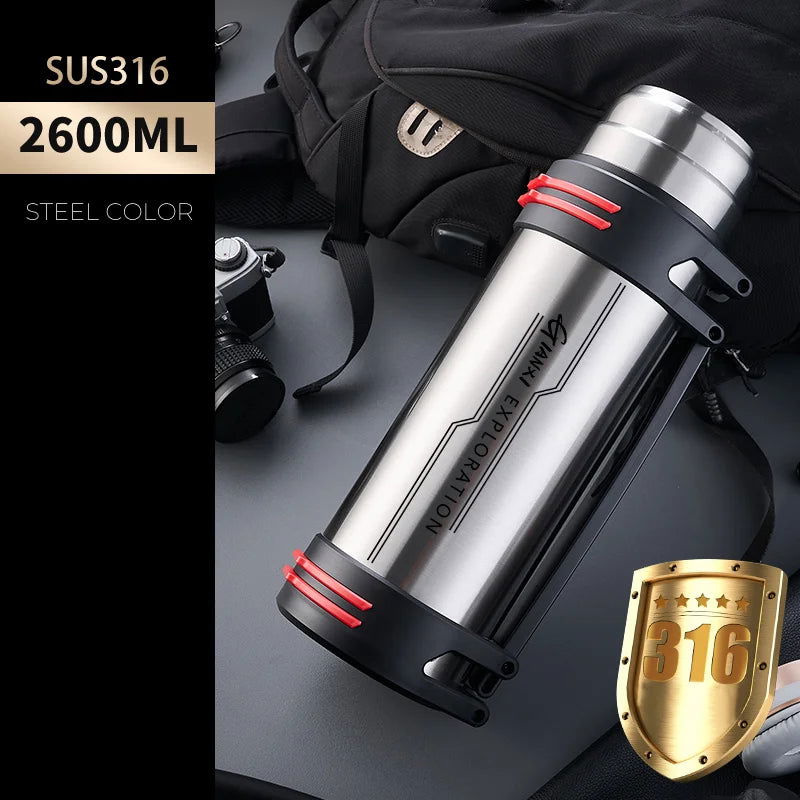 Stainless Steel Thermos Bottle Vacuum Large capacity Flasks Water Bottle Insulated Water Outdoor travel Bottle Cup Keeping Warm - Slobuy