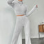 Stand Collar Navel T-shirt and Trumpet pants - Slobuy