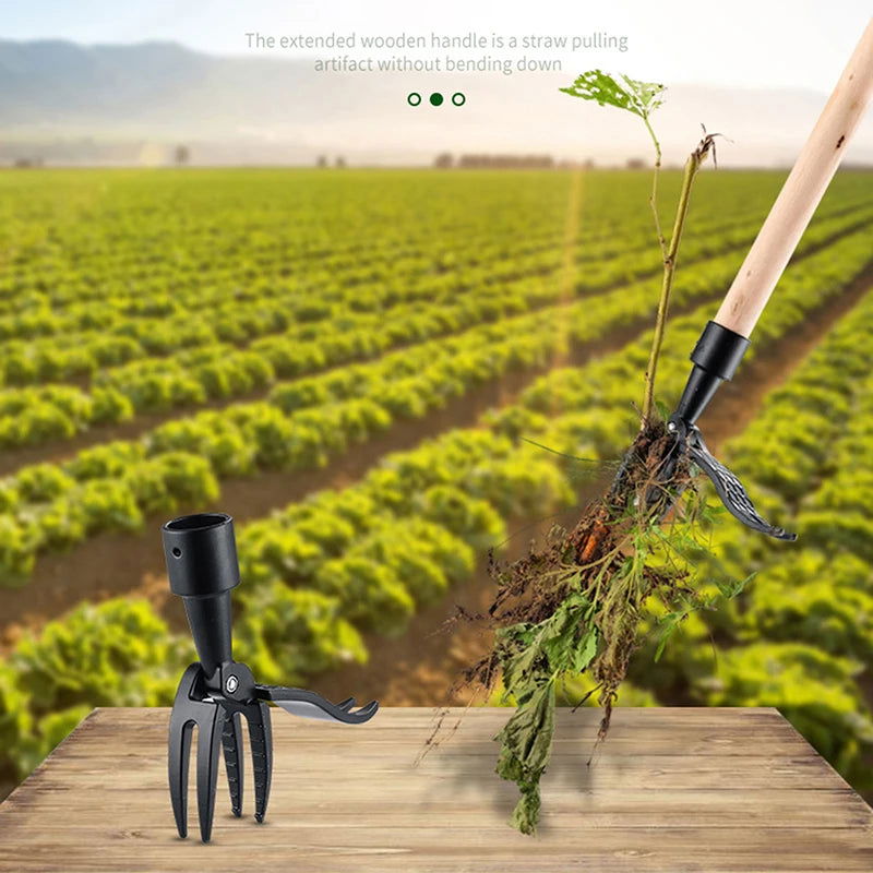 Stand Up Weed Puller Claw Aluminum Alloy Manual Weeding Head Replacement Garden Digging Grass Shovel Tool Root Remover No Pole - Slobuy