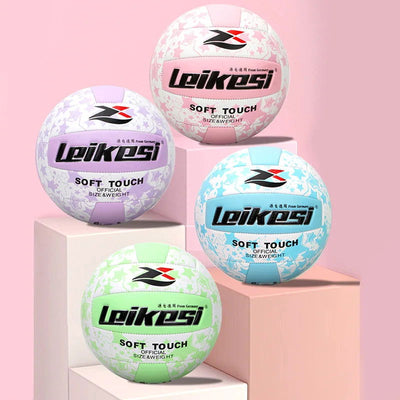 Standard Size 5 Volleyball for Adults PVC Machine Sewn Explosion Proof Anti-slip Training Ball Sand Beach High Bouncy Volleyball - Slobuy