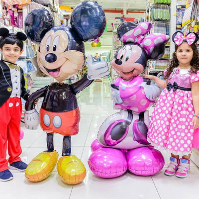 Standing Mickey Minnie Disney Cartoon Balloon Mickey Theme Birthday Party Decoration Foil Balloon Baby Shower Children's Toy - Slobuy