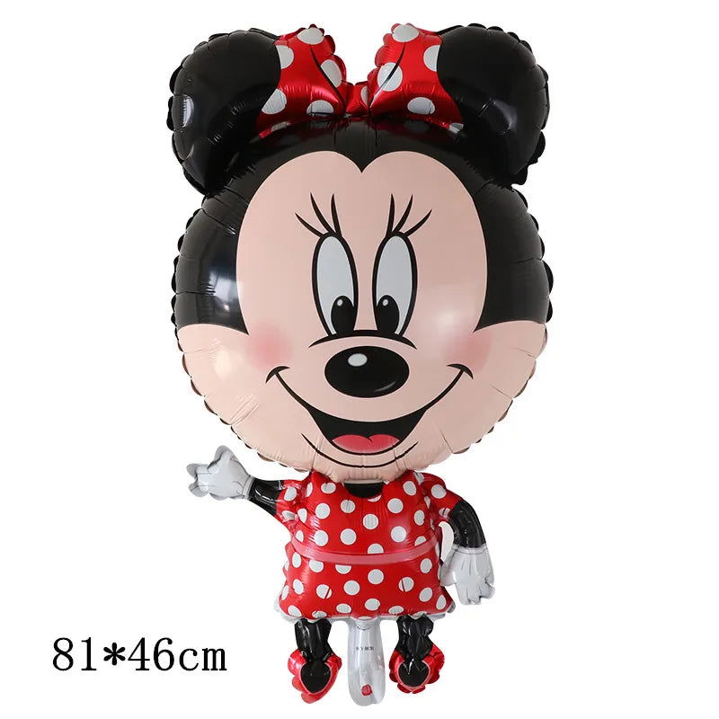 Standing Mickey Minnie Disney Cartoon Balloon Mickey Theme Birthday Party Decoration Foil Balloon Baby Shower Children's Toy - Slobuy