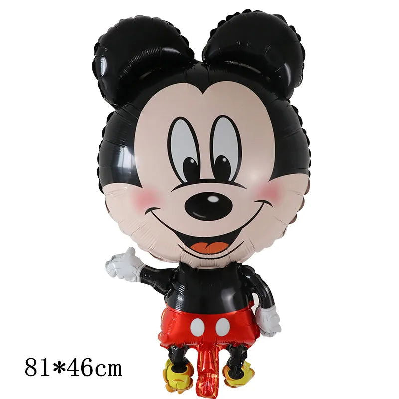 Standing Mickey Minnie Disney Cartoon Balloon Mickey Theme Birthday Party Decoration Foil Balloon Baby Shower Children's Toy - Slobuy