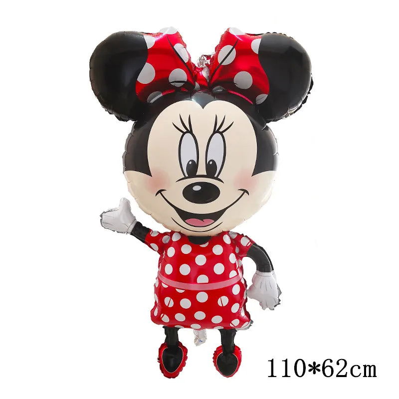 Standing Mickey Minnie Disney Cartoon Balloon Mickey Theme Birthday Party Decoration Foil Balloon Baby Shower Children's Toy - Slobuy