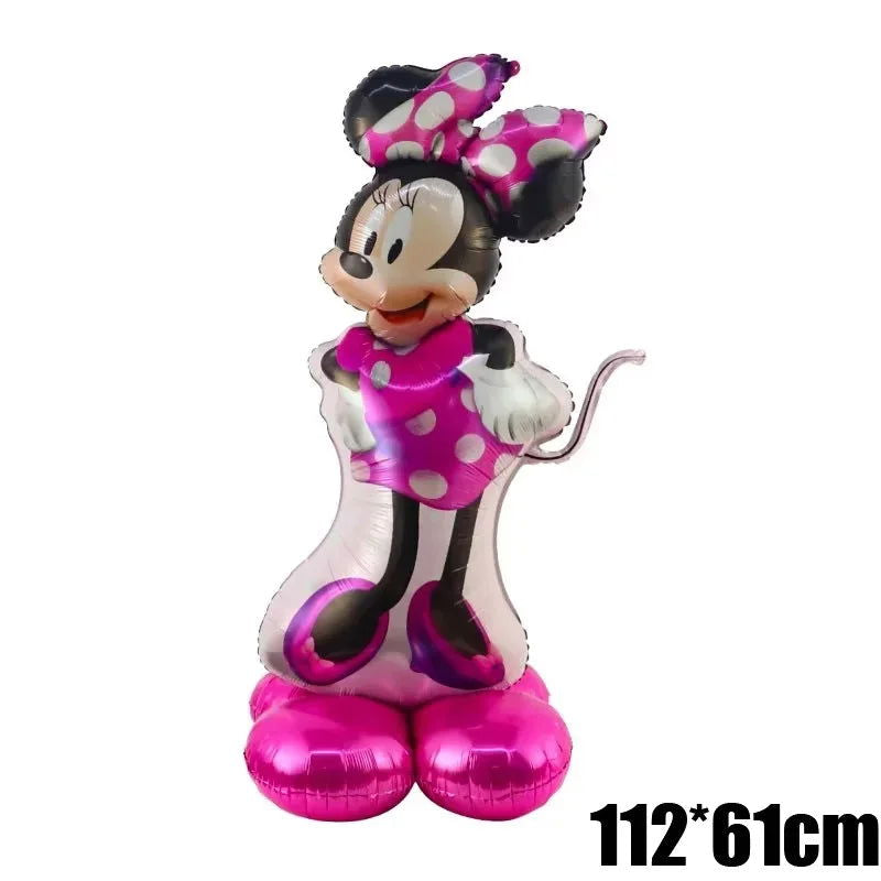 Standing Mickey Minnie Disney Cartoon Balloon Mickey Theme Birthday Party Decoration Foil Balloon Baby Shower Children's Toy - Slobuy