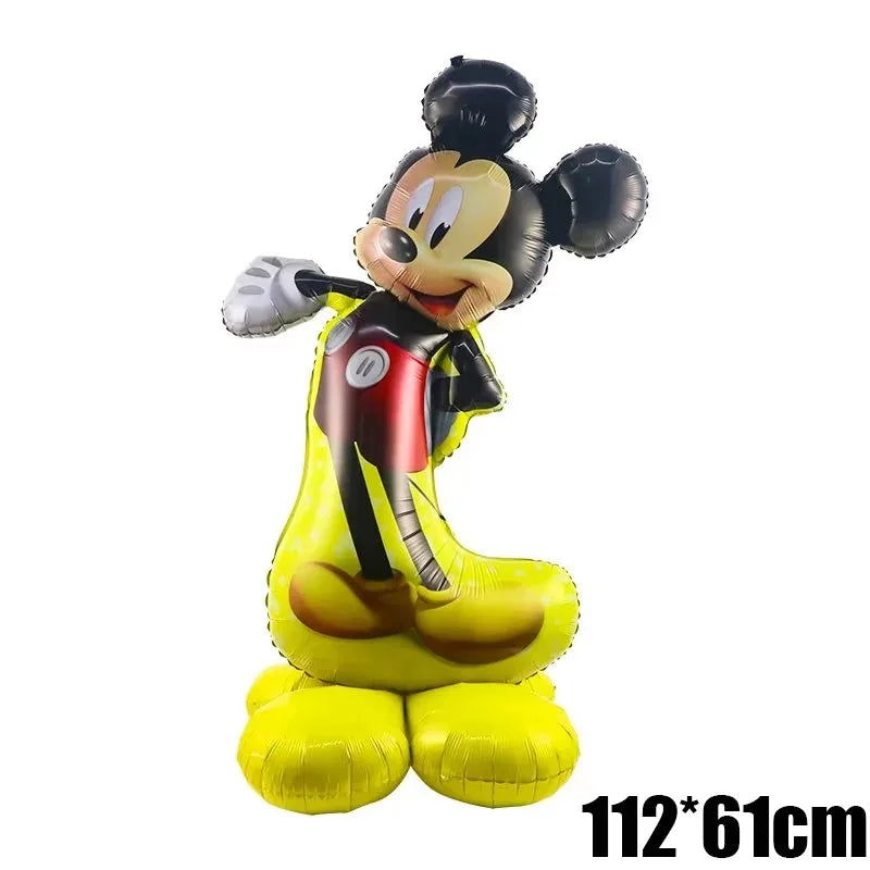 Standing Mickey Minnie Disney Cartoon Balloon Mickey Theme Birthday Party Decoration Foil Balloon Baby Shower Children's Toy - Slobuy